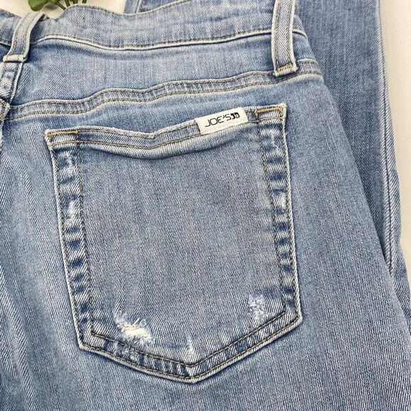 Joe's Jeans Boyfriend Slim Ankle Jeans Distressed Faded Manila Blue Stretch Size - Picture 11 of 16